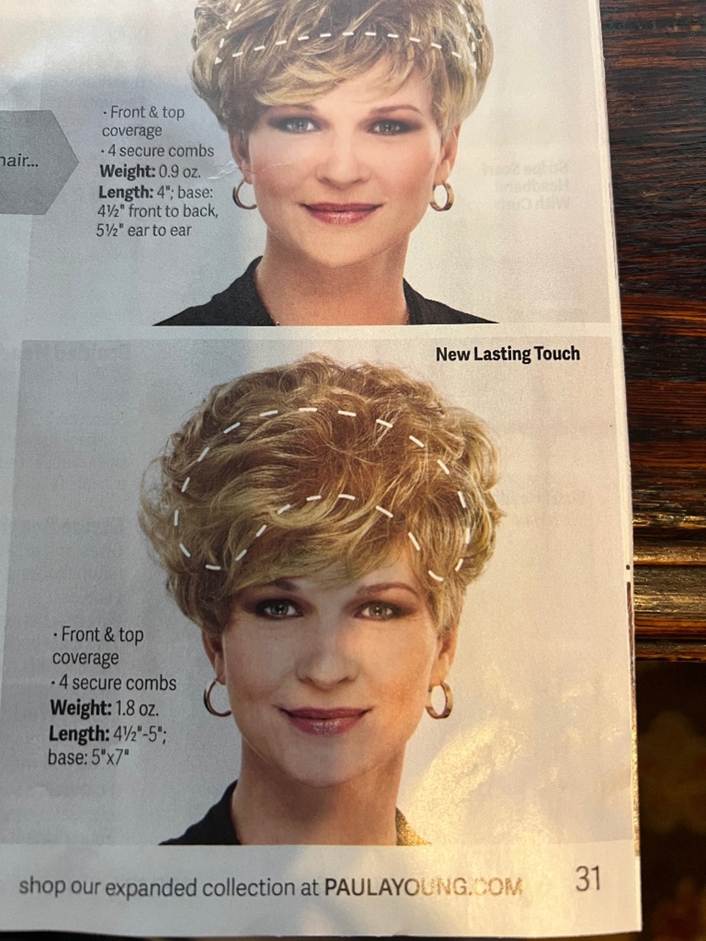 Paula Young Wiglet New Lasting Touch Whisperlite color 60 (white)